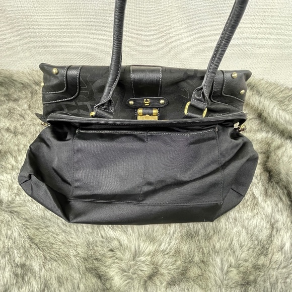Etienne Aigner Black Signature Canvas Doctor-Style Satchel EUC - Picture 8 of 16